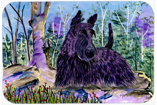 Bless international East Urban Home Scottish Terrier Rectangle Tempered